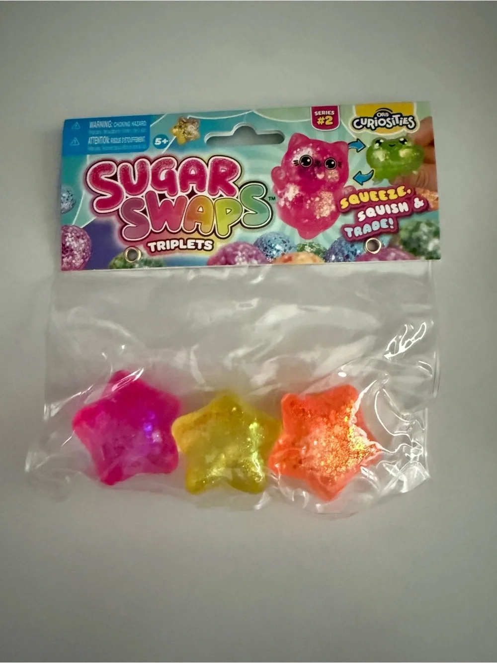 Sugar Swap Stars Squishy - Pink, Yellow, Orange